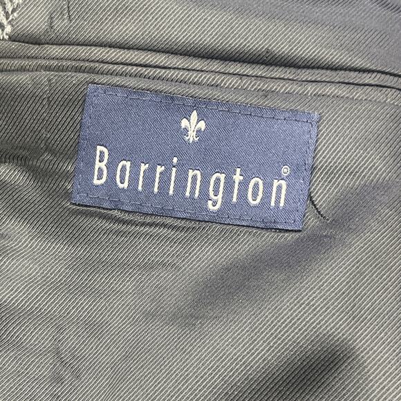 Vintage Barrington Herringbone Tweed Wool Sport Coat Jacket 44L Two Button Gray - Picture 3 of 16